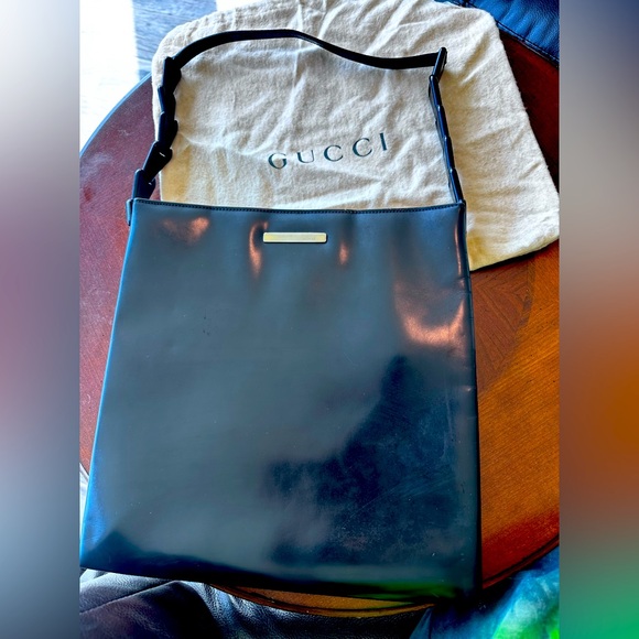 Gucci D-RING LEATHER HANDBAG GUC - Picture 1 of 17